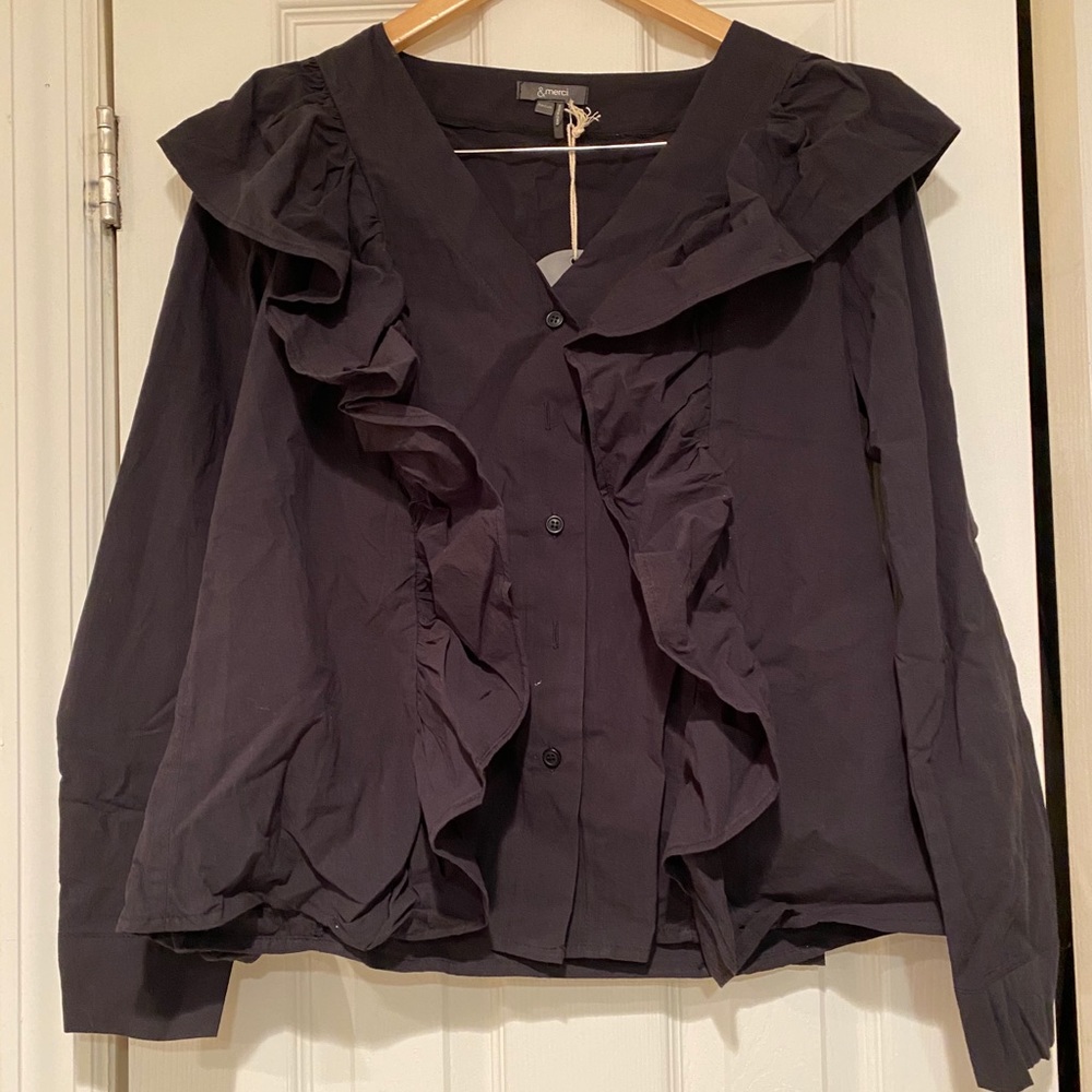 Medium Black Business Casual top